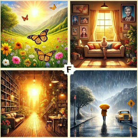 Тест допоможе визначити рівень щастя. 🍀 Подивіться на зображення і виберіть ту сцену, яка найбільше відгукується 👀 Не думай