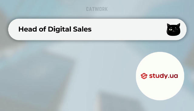 💻 Head of Digital Sales ✔️ 85 000–150 000 грн 📍 віддалено Study.ua — міжнародна освітня група з офісами в Україні, Польщі, 