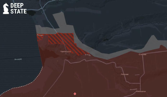 🟡Окупація населеного пункту Кам'янське Запорізької області 🏹 Вчора на мапі були відповідні позначення, які демонструють зай