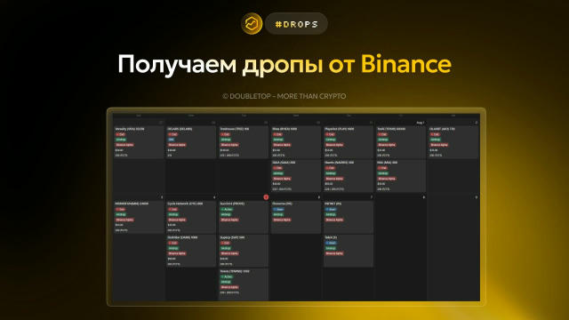 Получаем дропы от Binance ▶️ #drops 🤝 Сегодня мы сможем получить 2 дропа за фарм Alpha Points, а также анонсировали новый пр