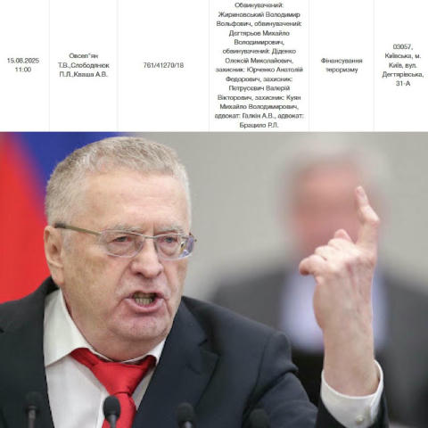 😳 В Україні триває суд над покійним Жириновським. Його та низку його соратників звинувачують у фінансуванні тероризму. Насту