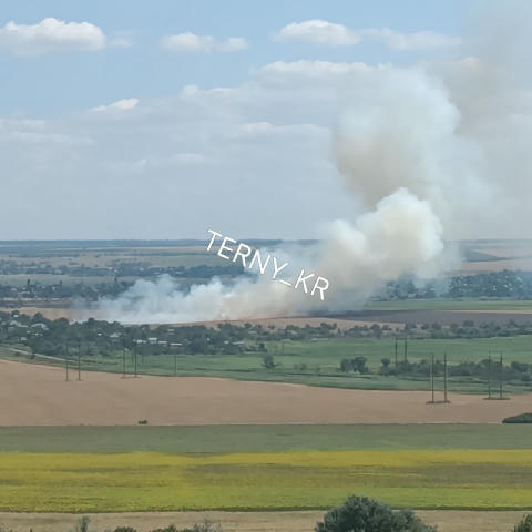😱 Знову горить поле недалеко від Даманського біля Сергіївських дач.