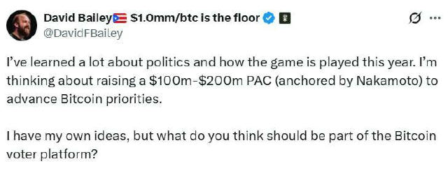 Trump’s Bitcoin Advisor Wants to End Taxes and Pump BTC to $10M David Bailey outlines a bold PAC-funded plan: no crypto taxes