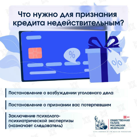 ❓ Как признать кредит недействительным, если вы стали жертвой мошенников? 📈 Согласно статистике Верховного Суда РФ, около 65