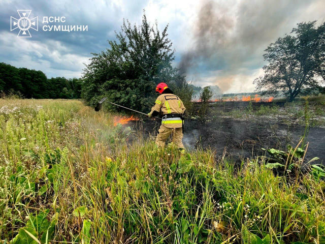 Протягом доби рятувальники ліквідували 4 пожежі на відкритих територіях у Роменському, Охтирському та Сумському районах. У Чу