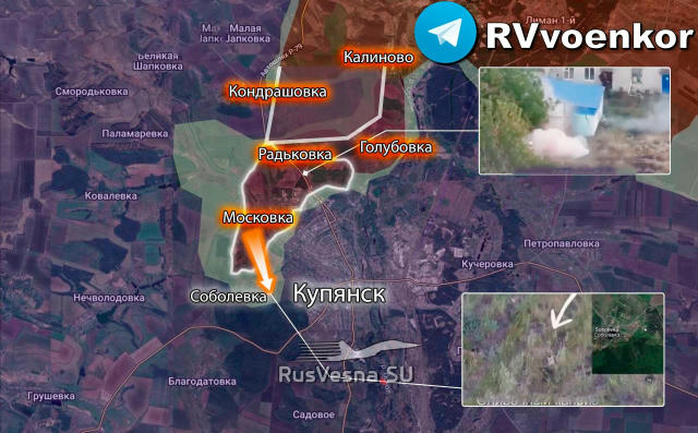 🇷🇺Армия России отрезает Купянск, продвигаясь вдоль окраин города Российские войска продолжают давить на Купянск и окружать 