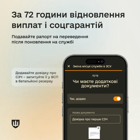 📱Повернутися із СЗЧ за спрощеною процедурою через Армія+ можна до 30 серпня: Міністерство оборони нагадує алгоритм Військово