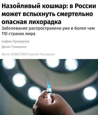 ⚡️Смертельный вирус «Чикунгунья» из Китая угрожает России — в страну может прийти опасная лихорадка. Болезнь передаётся через