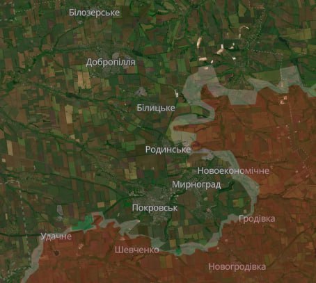 На Покровском направлении наши штурмовые группы продвинулись севернее Покровска и Мирнограда. Источники противника сообщают о