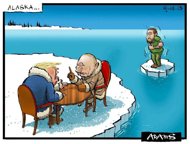 Los británicos mostraron el lugar de Zelenski en la cumbre de Alaska. Fuente Suscríbete 👉@lineasinvisibles