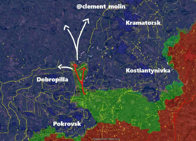 Карту с прорывом и оборонительными рубежами публикуют OSINT-аналитики Для понимания посыла предыдущего поста. И да, походу чт