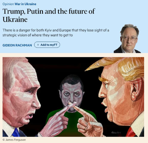 🇷🇺🇺🇸🇺🇦Pueden poner a Ucrania ante el hecho de acuerdo entre Putin y Trump, - The Financial Times. ■A Ucrania pueden pon