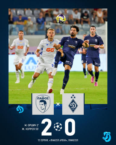 ⚽️ Без шансів! «Динамо» за підсумками протистояння з кіпрським «Пафосом» поступається із загальним рахунком 0:3 та завершує в