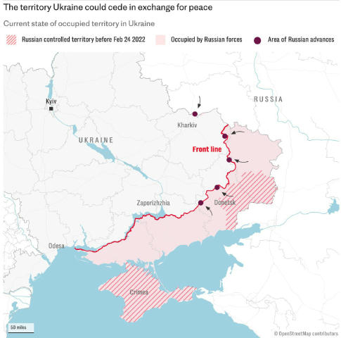 Размен территорий или ЛБС: позиции Киева и Москвы сильно отличны... Сегодня Киев «смягчил» свою переговорную позицию по повод
