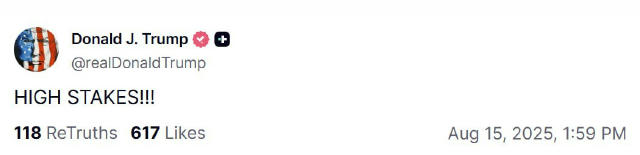 "Высокие ставки!" — написал Трамп в своей соцсети 🐒🐒🐒 Подписаться на INSIDER UA | Прислать контент