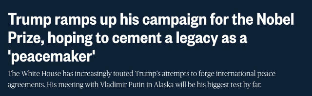 Трамп хочет получить Нобелевскую премию мира и считает, что заслуживает ее, но сомневается, что получит, сообщает NBC News со