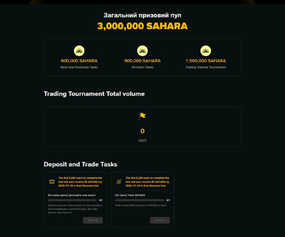 25$ на акаунт для перших 5к від бінанс 🤝🤝 https://www.binance.com/activity/trading-competition/spot-sahara-listing-campaign