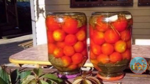 🥰 Чарівні помідорчики на зиму Для маринаду: Ηa 1 літр води: - 1 ст. л. великої солі з верхом. - 4 ст. л. цукрового піску. - 