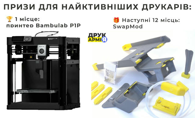 ДрукАрмія зростає — і разом з нею зростають виклики, замовлення з фронту та… призи! Цього місяця ми розігруємо круті подарунк
