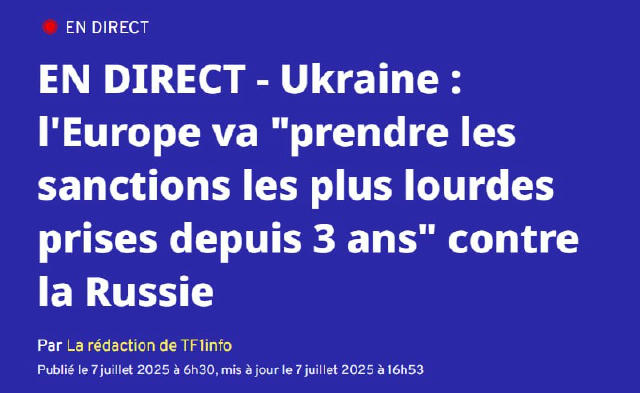 ❗️Евросоюз готовится ввести против России самые жесткие санкции с 2022 года, - глава МИД Франции «ЕС, координируя усилия с ам