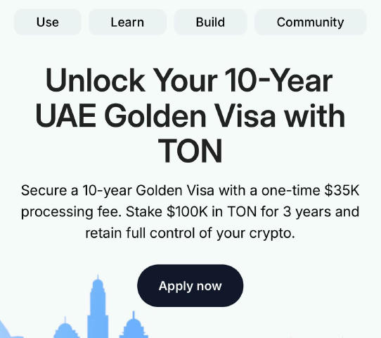 Зʼявилась інфа, що можна отримати візу в Дубаї за Ton🤑 🇦🇪Влада ОАЕ пояснила, що така можливість за стейкінг TON або будь-я