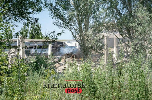 Результат прилёта на Лазурный в промышленные помещения у ТЭЦ