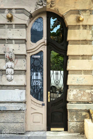 🚪В рамках проекта «Тысяча дверей Одессы» отреставрировали историческую дверь дома Ламзаки на Конной, 12 Дом был построен в 1