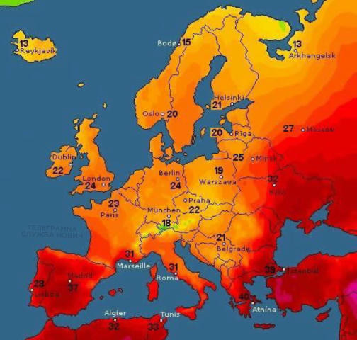 🥵Завтра Київ стане найспекотнішою столицею Європи: очікуємо спеку до +40 градусів, – синоптик Діденко. Температура послабне 