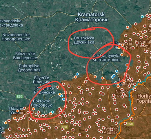 #АГС_Военная_аналитика Если взглянуть на оперативную конфигурацию фронта между Покровском и Константиновкой, можно отчётливо 