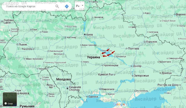 ❗️Ракеты движутся предварительно на запад Украины. Летят там же, где и на карте. Подписаться на Инсайдер | Прислать контент
