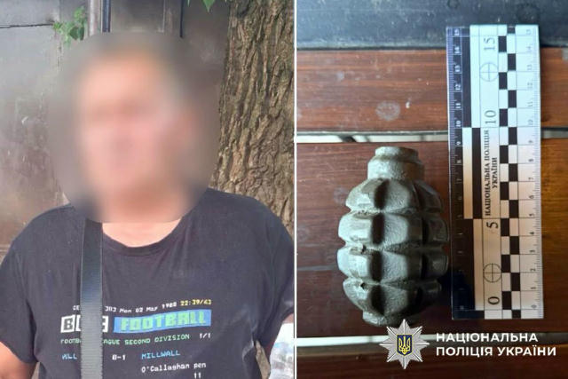 На Гречанах затримали чоловіка з гранатою Учора вранці в одному із дворів по вул. Романа Шухевича поліцейські помітили чолові