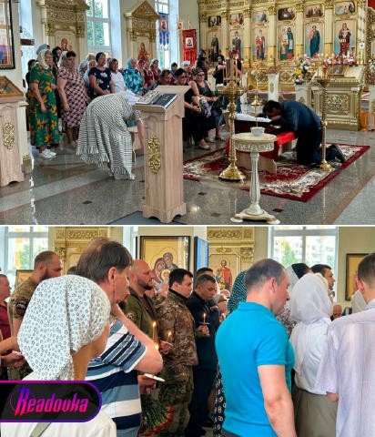 В курском храме прощаются с 5-летним Толей, который закрыл своим телом маму от дрона ВСУ В Черемушках Курской области идет пр