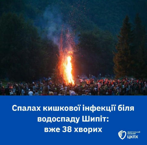 Масове отруєння сталося на фестивалі біля водоспаду Шипіт Вже офіційно підтверджено 38 випадків захворювання на гостру кишков
