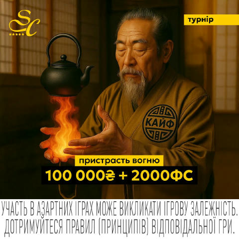 Знайди свій баланс та забери 100 000 ₴ 🔥 Кайфуцій каже: щоб пізнати смак перемоги, спершу запали вогонь азарту. Цей вогонь р