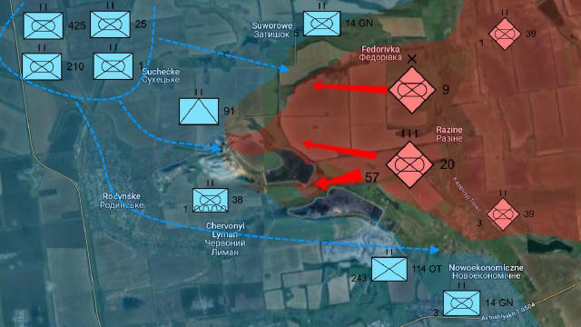 По имеющимся данным, первоначальные сведения о прорыве линии обороны ВСУ в районе Родинского подтверждаются. Фронт на северо-