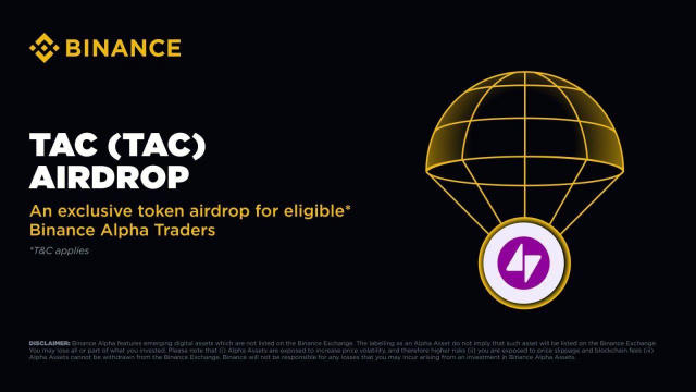 🔸Трохи альфа новин Сьогодні о 13:00 дроп від Binance на 1875 $TAC. Проходка 224+ або пізніше — всього 140 Alpha Points 🤔Так
