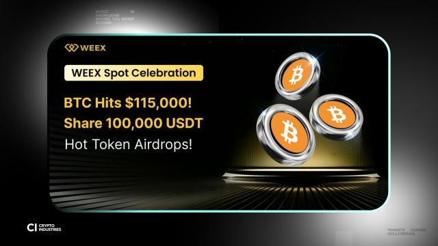 🔥Airdrop на 100к USDT від Weex! На честь нового ATH по BTC проходять 3 івенти на біржі, загальний пул складає $120.000 — при