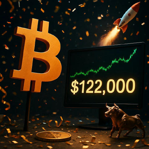 🎉 BTC пробив позначку \$122 000 за монету! Ура, товариші! 🚀 Це знакова подія для криптоінвесторів та всіх прихильників бітк