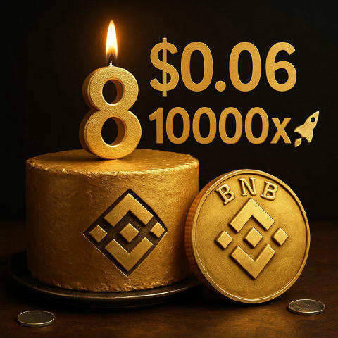 🎉 Вітаємо BNB з днем народження! 8 років тому цей токен стартував з ціною всього \$0,06 і сьогодні може похвалитися неймовір