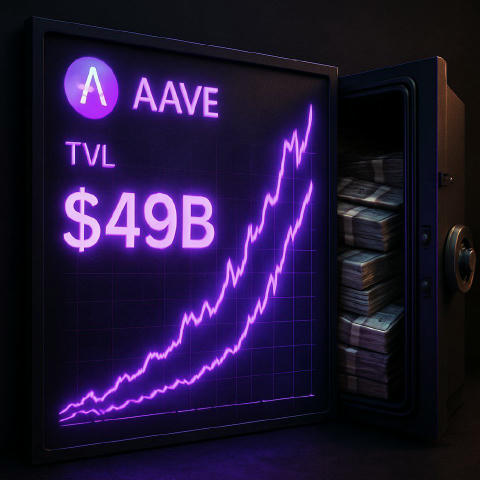 💼 AAVE зібрав TVL у \$49 млрд! Це дорівнює обсягам активів 25-го банку США — вражаючий результат для децентралізованого ленд