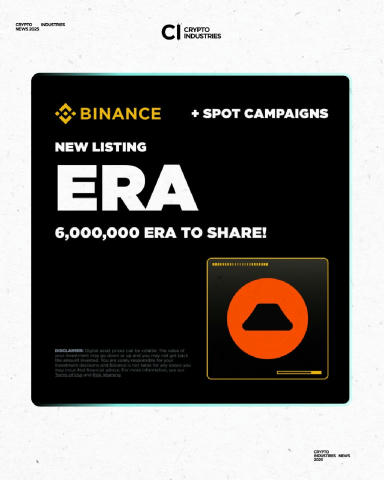 💰 Ловимо халяву 10–15$ від Binance за лістинг Caldera ($ERA) Сьогодні Binance запускає промо в честь лістингу токена Caldera