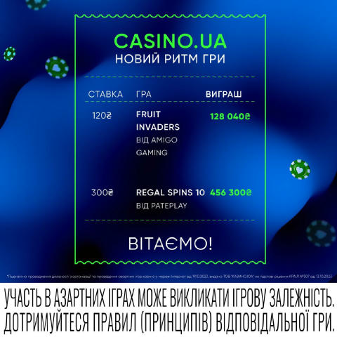 🎉 Ще два потужні виграші в Сasino.ua 👏 Вітаємо переможців 20**52**8 та 20**42**5! Слоти, що принесли удачу: 💰 128 040₴ виг